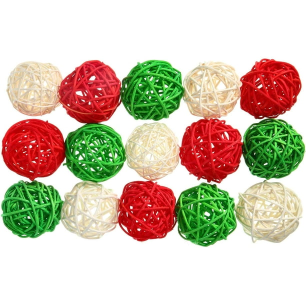 20Pcs 3CM Colorful Rattan Ball DIY Making Craft Wedding Party Home DecorR/_yk